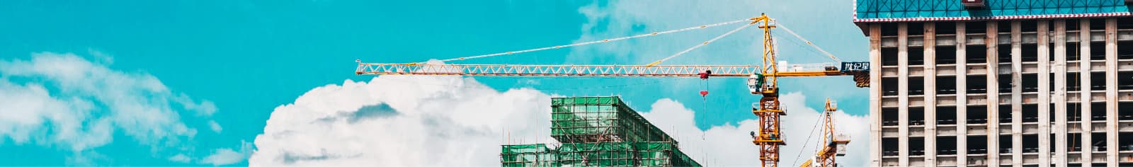 A crane at a construction site